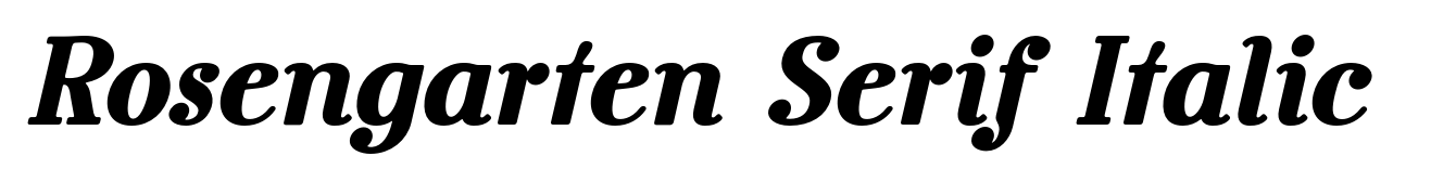 Rosengarten Serif Italic